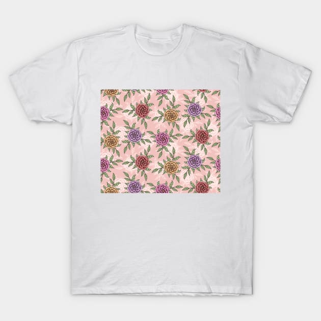 Colorful flowers pattern T-Shirt by designerMetin